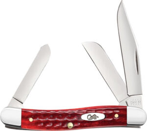 CASE KNIVES POCKET WORN OLD - RED BONE CORN COB JIG STOCKMAN
