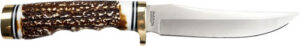 UNCLE HENRY KNIFE NEXT GEN - STAGLON 5" BLADE W/LTHR SHEATH