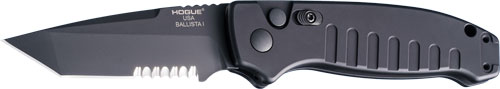 HOGUE BALLISTA-I BUTTON AUTO - TANTO PRT. SERRATED MATTE BLK