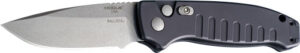 HOGUE BALLISTA-I BUTTON AUTO - DROP POINT BLADE TMBLD BLK 3.5