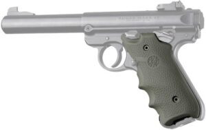 HOGUE GRIPS RUGER MKIV RUBBER - GRIP W/ FINGER GROOVES OD GRN