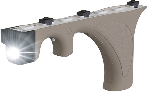 VIRIDIAN 4LUX CQ FORWARD GRIP - LIGHT 400 LUMEN M-LOK FDE