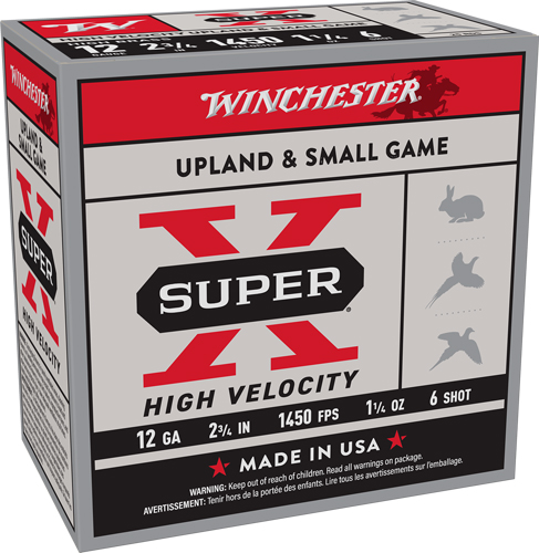 WINCHESTER SUPER-X 12GA 2.75" - 1-1/4OZ #6 1450FPS 25RD 10BX/C