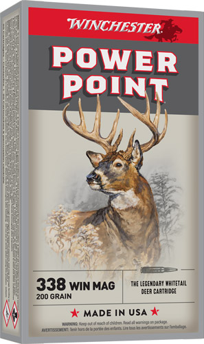 WINCHESTER SUPER-X 338 WIN MAG - 200GR POWER POINT 20RD 10BX/CS
