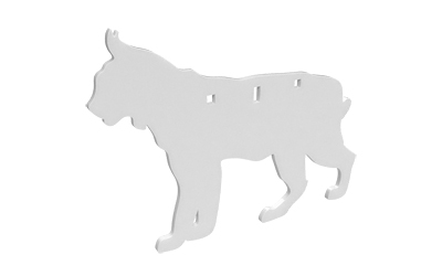 B/C AR500 3/8" SILHOUETTE BOBCAT WHT