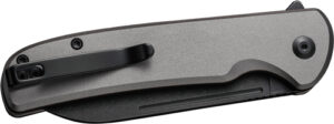 CIVIVI KNIFE CHEVALIER II 3.4" - GRAY ALUM HANDLE/BLACK STNWSH