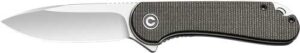 CIVIVI KNIFE ELEMENTUM 2.96" - GREEN MICARTA/SATIN D2 LNR LCK