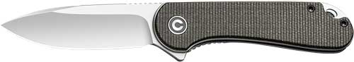 CIVIVI KNIFE ELEMENTUM 2.96" - GREEN MICARTA/SATIN D2 LNR LCK