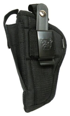 BULLDOG EXTREME SIDE HOLSTER - BLACK W/MAG POUCH 2-4"BBL AUTO
