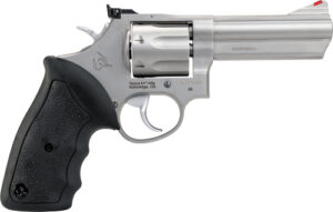 TAURUS 66 357MAG 4" AS 7-SHOT - MATTE STAINLESS STEEL RUBBER