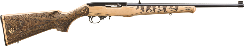 RUGER 10/22 22LR GATOR SCENE - BLUED NATURAL LAMINATE STOCK
