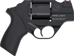 CHIAPPA RHINO 200D DAO 357MAG - 2" FS BLACK/RUBBER W/HOLSTER.