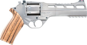 CHIAPPA RHINO 60DS 357MAG - 6" ADJ. SIGHT CHROME/WALNUT.