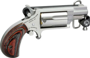 NAA MINI-REVOLVER 22LR 1-1/8" - S/S MATTE WOOD W/BELT BUCKLE