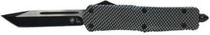 TEMPLAR KNIFE LARGE OTF CARBON - FIBER 3.5" BLACK TANTO