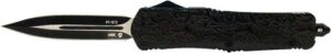 TEMPLAR KNIFE LARGE OTF MAIDEN - BLACK GLOSS 3.5" BLK DAGGER