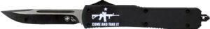 TEMPLAR KNIFE SLIM OTF COME - AND TAKE IT AR 3.1" BLACK DP
