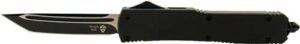 TEMPLAR KNIFE SLIM OTF BLACK - RUBBER 3.1" BLACK TANTO
