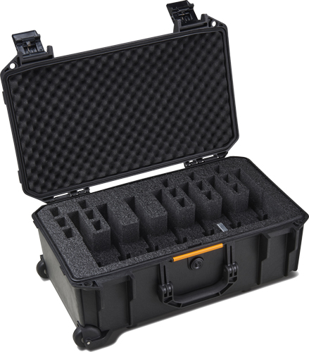 PELICAN VAULT V525PF7 LARGE- - 7 PISTOL CSE PRE CUT FOAM BLK