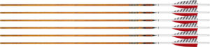 EASTON ARROW 6.5 CARBON LEGACY - 400 4" FEATHER LEFT HELI. 6PK