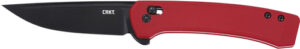 CRKT Q COMPACT 3.05" PLAIN - EDGE RED CROSSBAR LOCK