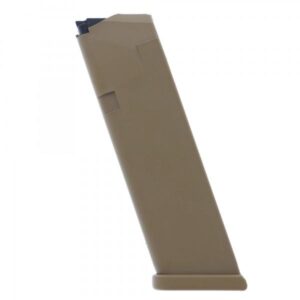 Glock Gen5 Factory Magazine Coyote G17 G17L G19 G19X G26 G34 9mm Luger 17/rd Bulk