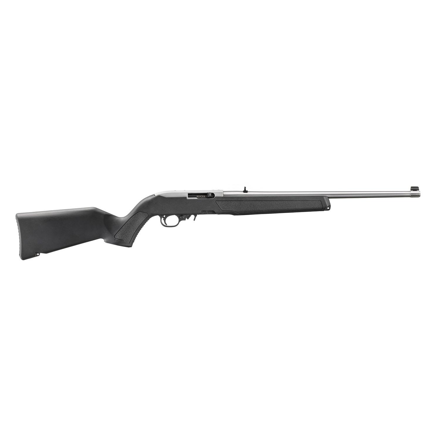 Ruger 10/22 Satin Black Carbine .22 LR 10rd Magazine(1) 18.5" Stainless Barrel Synthetic Stock BX Trigger Gold Bead Front Sight
