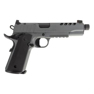 1911 Night Stalker SF 10 Handgun 10mm 8rd Magazine 5" Threaded Barrel Cerakote Grey with Black Grips