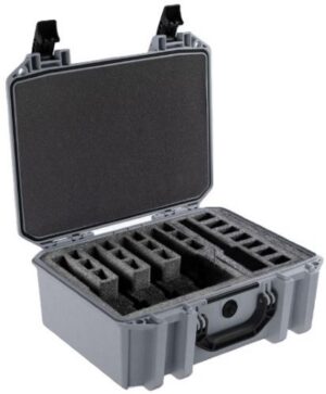 PELICAN VAULT V300 LARGE- - 5 PISTOL CSE PRE CUT FOAM GRY