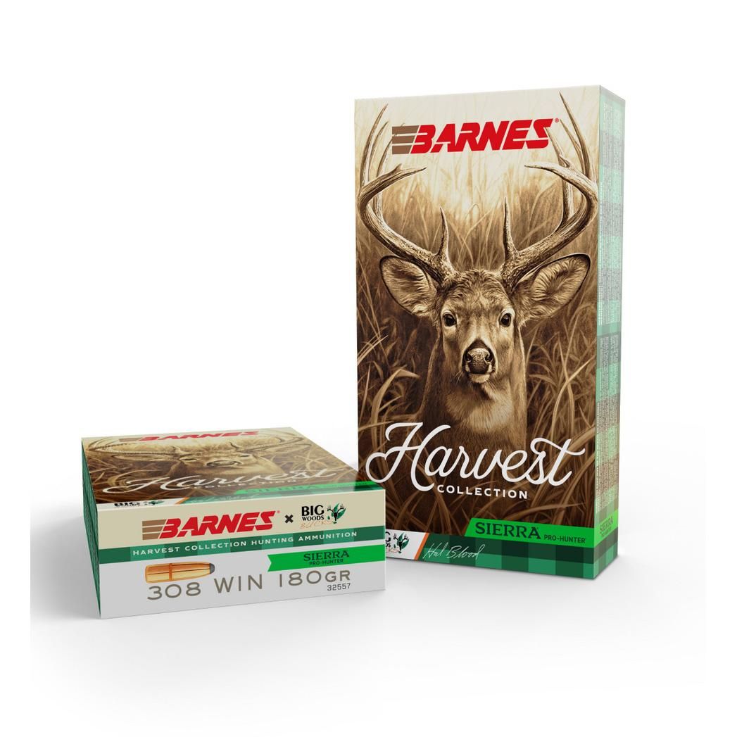 Barnes Harvest Sierra Pro-Hunter Rifle Ammunition .308 Win 180gr RN 2650 fps 20/ct