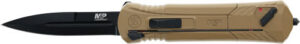 S&W M&P OTF 3.5" SINGLE EDGE - SPEAR POINT BLACK/FDE