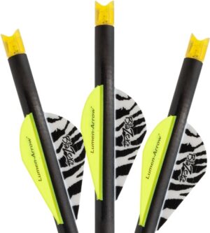 LUMENOK XBOW ARROW 20" CARBON - HD ORANGE CRESCENT NOCK 3PK
