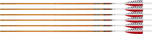 EASTON ARROW 6.5 CARBON LEGACY - 500 4" FEATHER LEFT HELI. 6PK