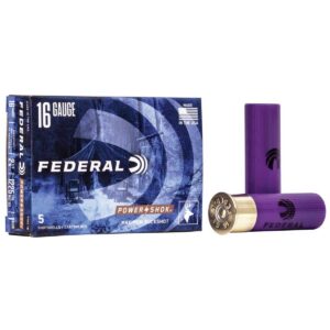 Federal Power-Shok Buckshot Shotshells 16 ga 2 3/4" 12 plts #1B 1225 fps 5/ct